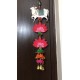 Hand painted Cow-Lotus Danglers/Thoran